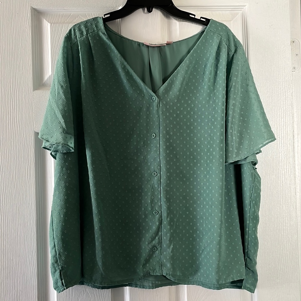 Evri lightweight mint green blouse. Size 2xl